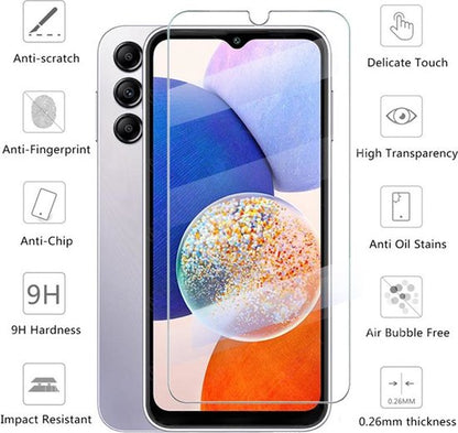 Lennexo Samsung Galaxy A14 Tempered Glass Screenprotector 2 Stuks