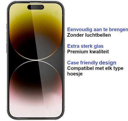 ArmorDrop Full Guard glazen screenprotector voor iPhone 14 Pro Max