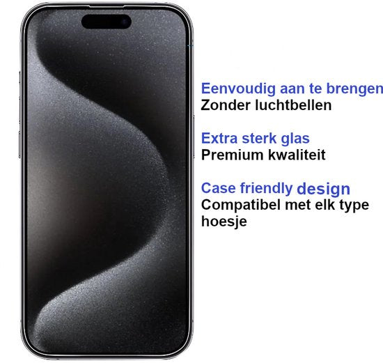 Armordrop Full Guard screenprotector voor iPhone 15 Pro