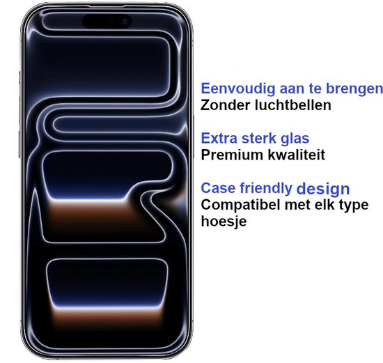 Armordrop gehard glas screenprotector voor iPhone 17 Pro