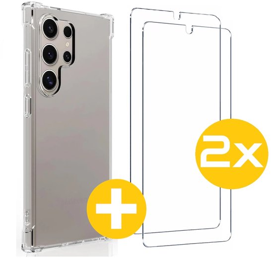 Anti-shock hoesje en screenprotector voor Samsung S25 Ultra