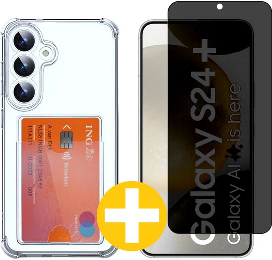 Lennexo pashouder hoesje voor Samsung S24+