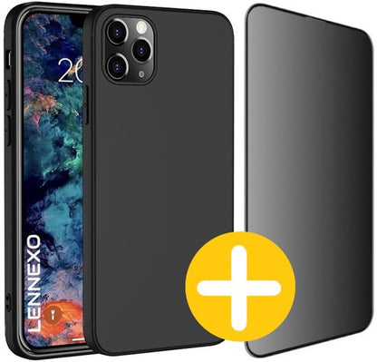 iPhone 13 Pro siliconen hoesje met privacy screenprotector