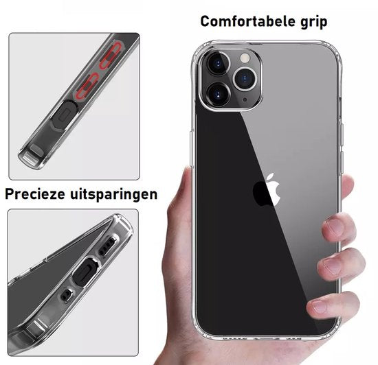 Lennexo transparante siliconen backcover voor iPhone 17