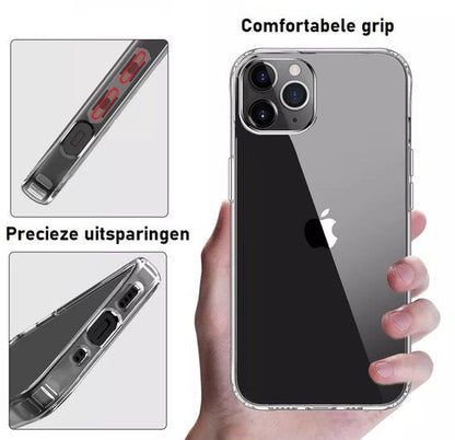Lennexo transparante siliconen backcover voor iPhone 17