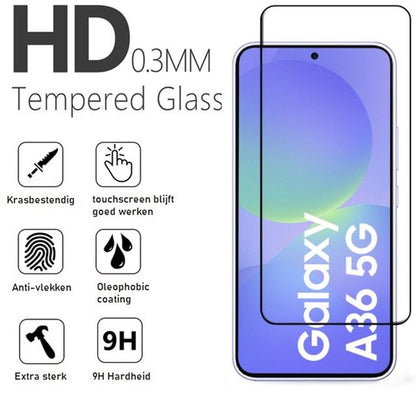 Full Cover screenprotector voor Samsung Galaxy A36