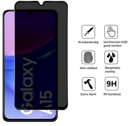Samsung A15 hoesje en privacy screenprotector