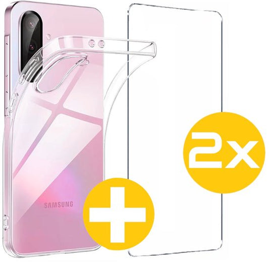 Lennexo hoesje en screenprotector combi voor Samsung Galaxy A57