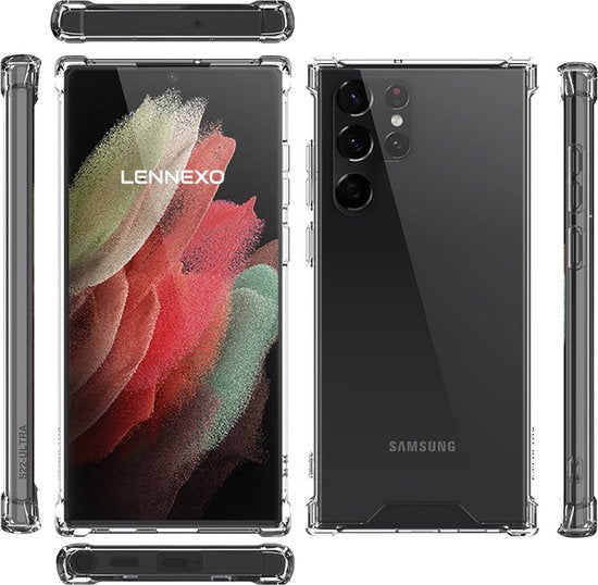 Lennexo Anti-Shock siliconen hoesje voor Samsung Galaxy S22 Ultra