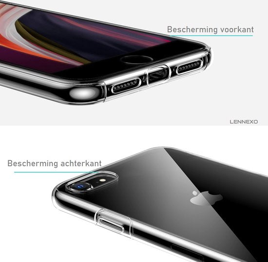 Lennexo 360° Hoesje Geschikt voor iPhone SE / 8 / 7