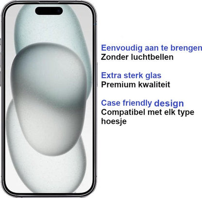 Armordrop glazen screenprotector voor iPhone 15