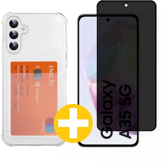 Lennexo pashouder hoesje voor Samsung Galaxy A35