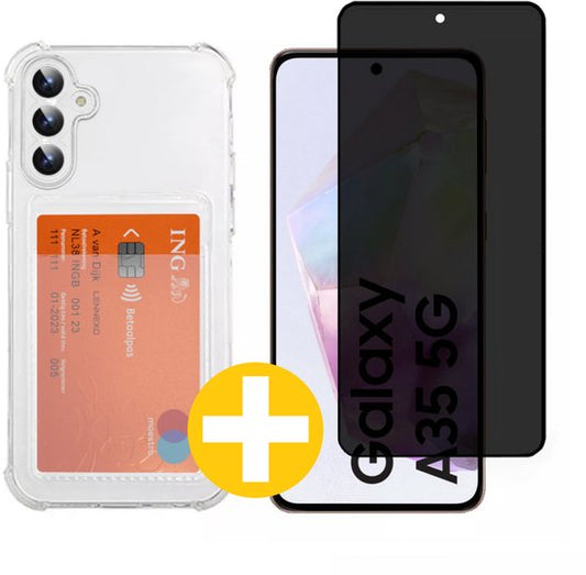Lennexo pashouder hoesje voor Samsung Galaxy A35