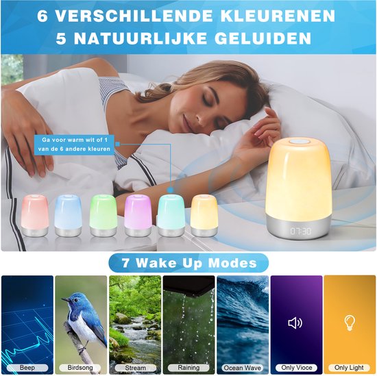 Aurora wake-up light met natuurgeluiden