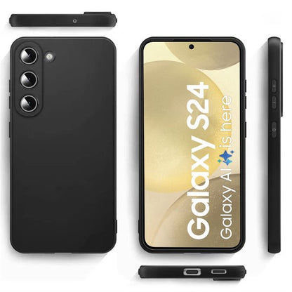 Siliconen hoesje en privacy screenprotector voor Samsung S24