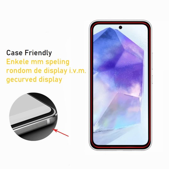 Lennexo Tempered Glass Screenprotector voor Samsung Galaxy S24 FE