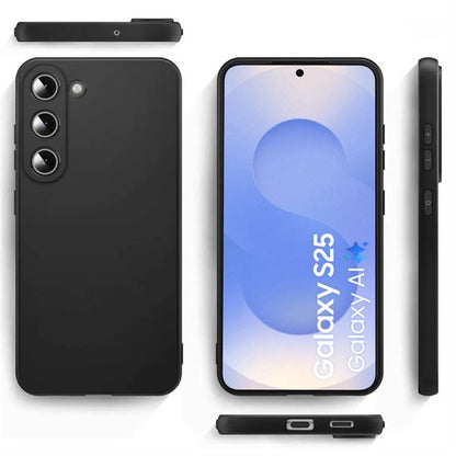 Samsung S25 siliconen hoesje met privacy screenprotector