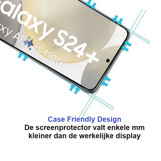 Armordrop gehard glas screenprotector voor Samsung S24+