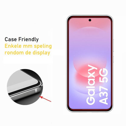 Screenprotector voor Samsung Galaxy A37 tempered glass 2 stuks