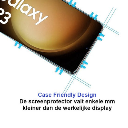ArmorDrop Samsung S23 transparant hoesje met 2 screenprotectors