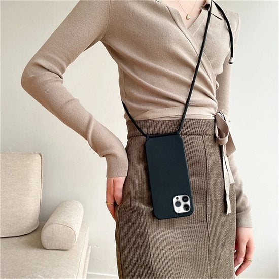 Armordrop siliconen hoesje met koord voor iPhone 13 Pro