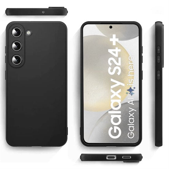 Samsung Galaxy S24+ siliconen hoesje en privacy screenprotector
