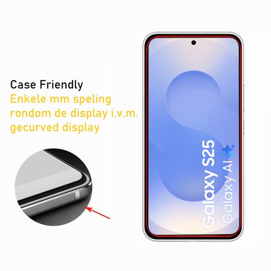 Lennexo hoesje en screenprotector voor Samsung Galaxy S25