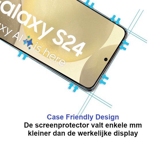 Armordrop glazen screenprotector voor Samsung S24