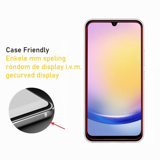 Lennexo Tempered Glass Screenprotector voor Samsung Galaxy A24 / A25