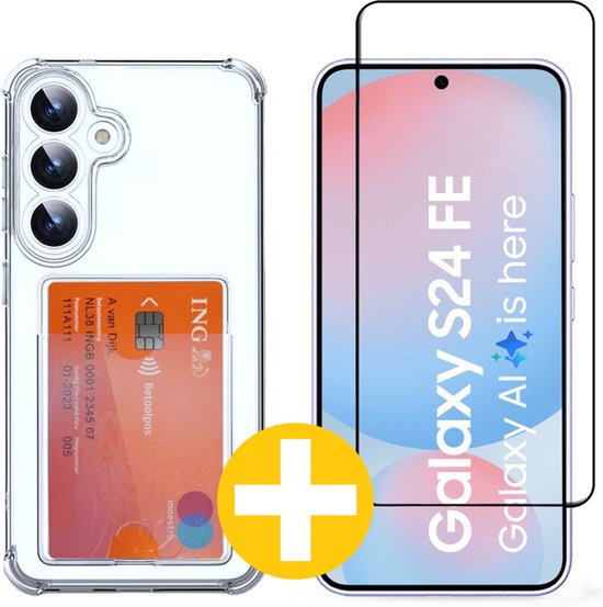 Lennexo pashouder hoesje voor Samsung S24 FE