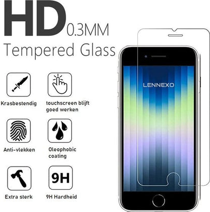 Lennexo iPhone SE hoesje en screenprotector