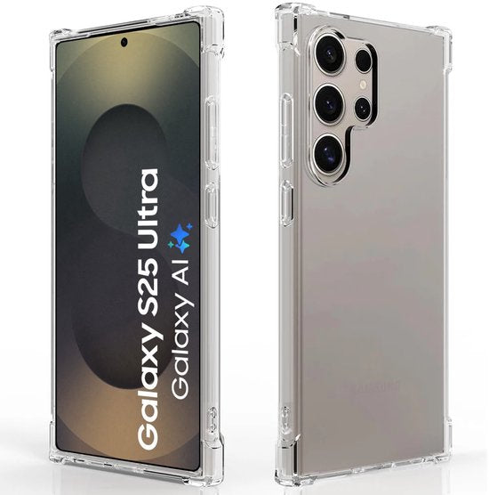 Anti-shock hoesje en screenprotector voor Samsung S25 Ultra