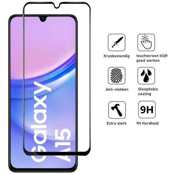 Lennexo beschermhoesje en screenprotector Samsung Galaxy A15