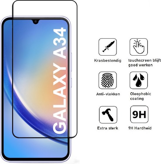 Lennexo Full Cover Samsung Galaxy A34 screenprotector
