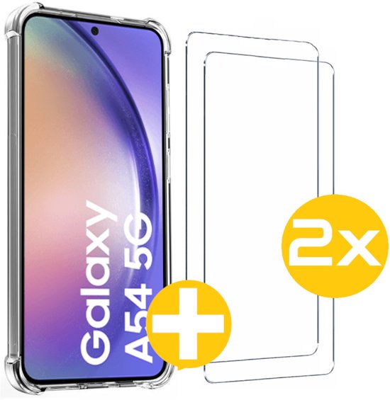 Anti-Shock Hoesje met 2x Screenprotector voor Samsung A54
