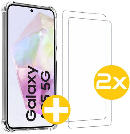 Samsung Galaxy A35 anti-shock telefoonhoesje met screenprotector