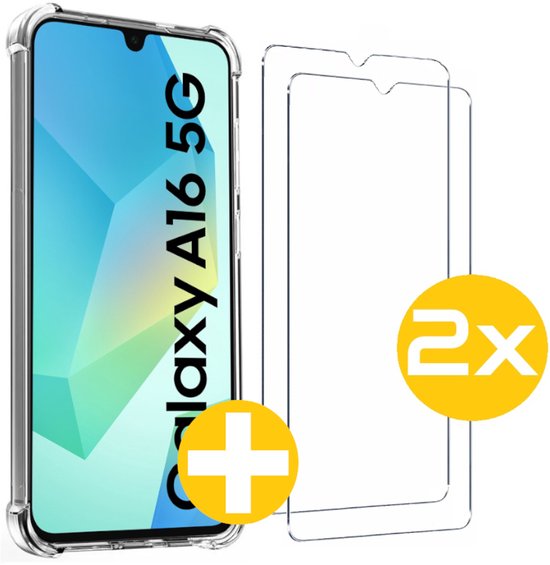 Anti-shock hoesje en screenprotector voor Samsung A16