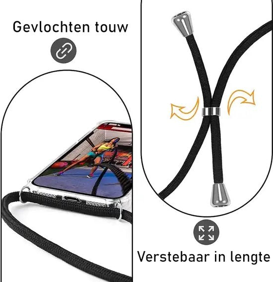 Lennexo shockproof hoesje met koord voor Samsung Galaxy A34