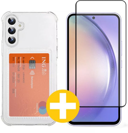 Lennexo pashouder hoesje met screenprotector voor Samsung A54