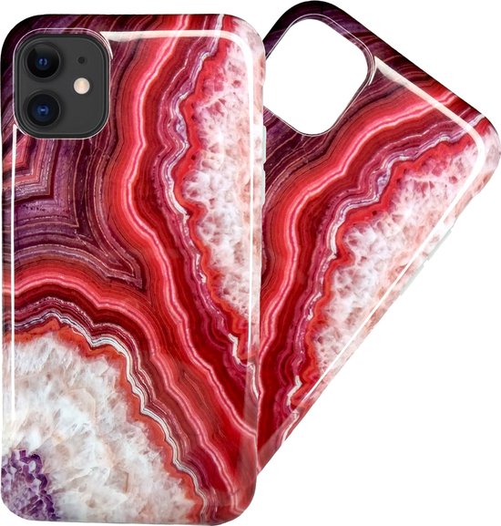 Lennexo Luxe marmeren siliconen hoesje voor iPhone 12 / 12 Pro