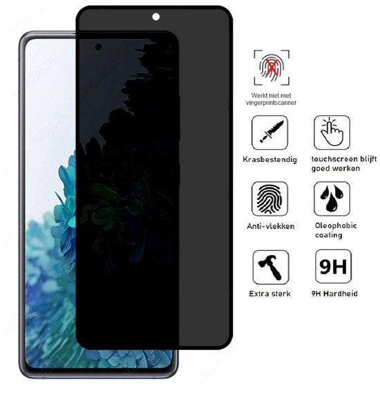 Lennexo privacy screenprotector voor Samsung S20 FE