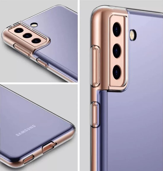 Lennexo hoesje en screenprotector voor Samsung S21 FE