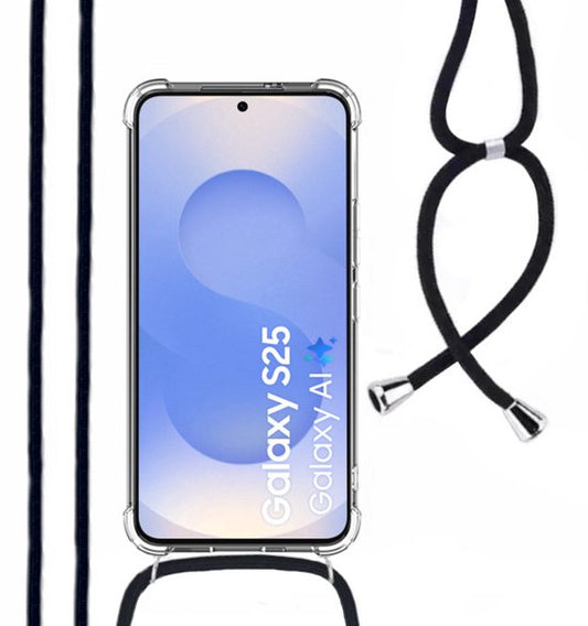 Lennexo shockproof hoesje met koord voor Samsung S25