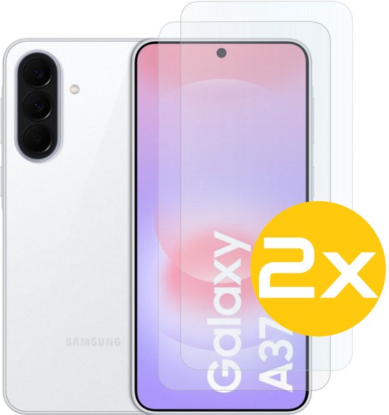 Screenprotector voor Samsung Galaxy A37 tempered glass 2 stuks