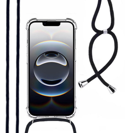 Lennexo schokbestendig telefoonhoesje met koord voor iPhone 16e