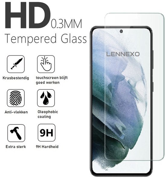 Lennexo Tempered Glass Screenprotector Geschikt voor Samsung Galaxy S23+
