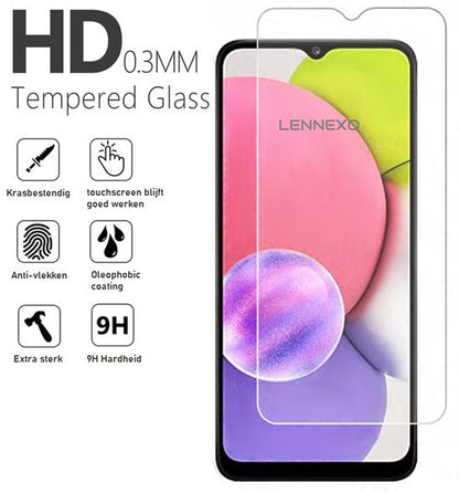 Lennexo Tempered Glass Screenprotector Geschikt Voor Samsung Galaxy A13