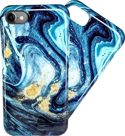 Lennexo Luxe marmeren siliconen backcover
