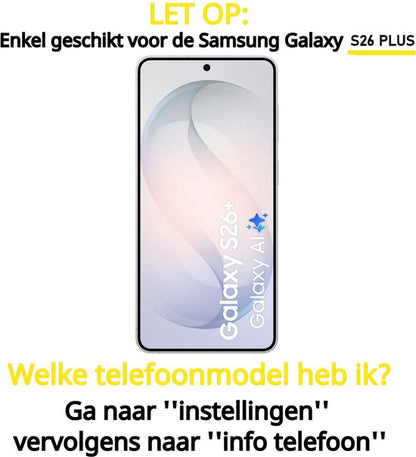 Lennexo siliconen hoesje en screenprotector voor Samsung Galaxy S26+