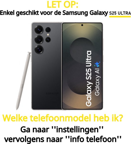 Screenprotector geschikt voor Samsung Galaxy S25 Ultra tempered glass